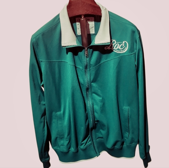 Vintage Y2K Rocawear Denim Company Men's Full Zip Green Jacket Size 2XL - Picture 1 of 6
